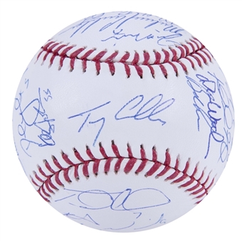 2015 National League Champion New York Mets Team Signed OML Manfred World Series Baseball With 29 Signatures (PSA/DNA)